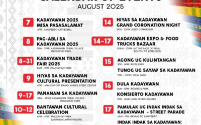 Kadayawan 2025 Calendar of Events